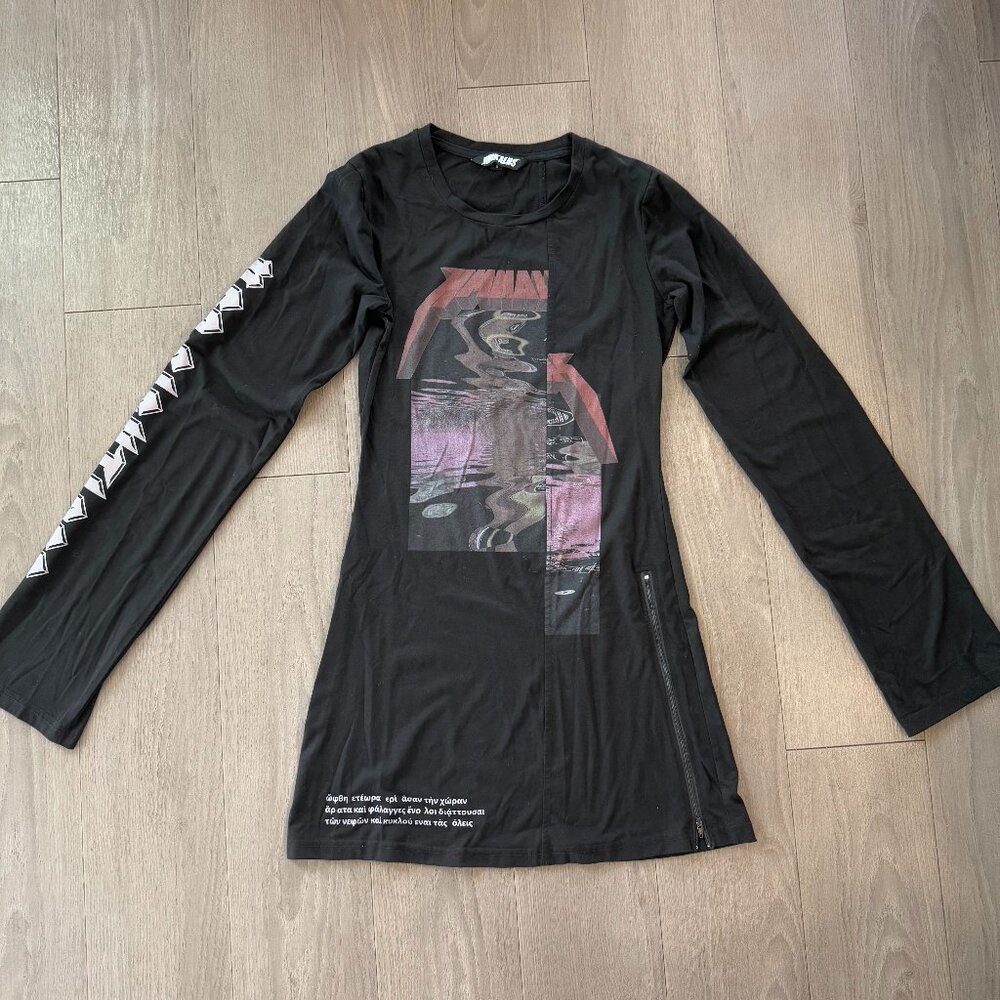 SOLD ✅ HMN ALNS Ufo Sightings Women's Long Sleeve Mini Dress (SMALL)